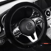 Nou Iarnă Black Charm Warm Long Lână Pluș Volan Mașină Huse Interior Universal din Lână