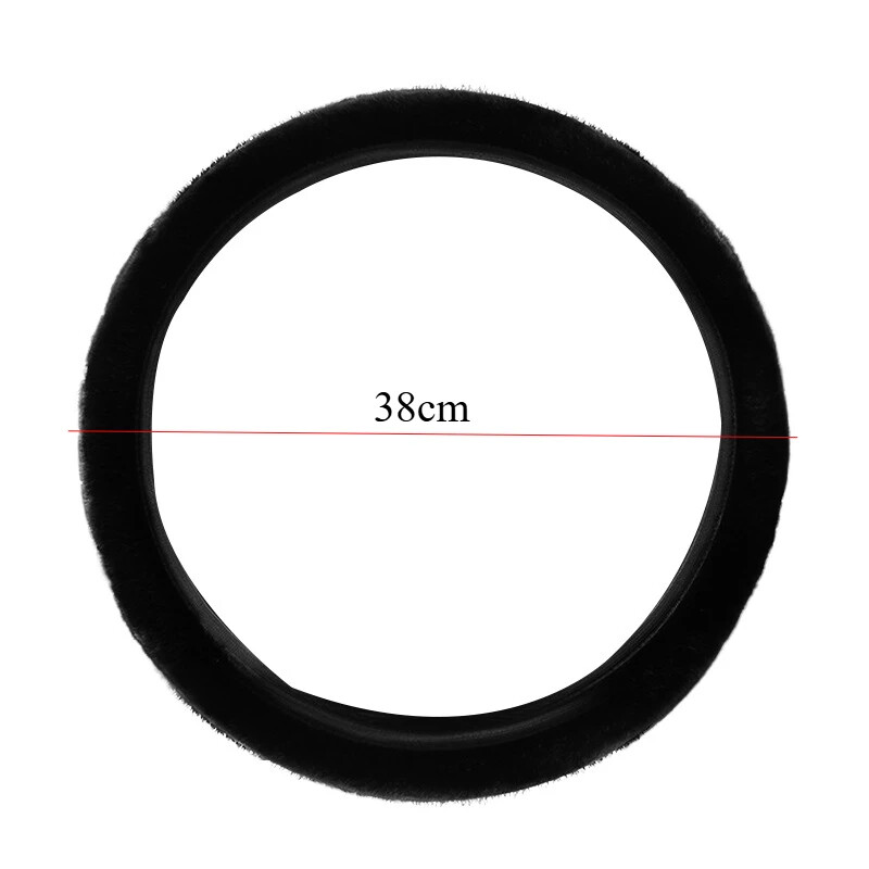 Nou Iarnă Black Charm Warm Long Lână Pluș Volan Mașină Huse Interior Universal din Lână