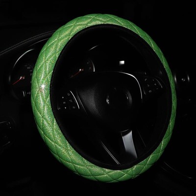 Cusătură diamant Capac volan mașină Suv Sparkling Protector volan Vehicul Decor auto Accesorii pentru stil auto