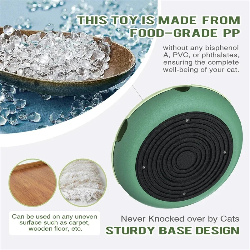 Jucărie interactivă cu minge pentru pisici, teaser, leagăne mari de înaltă frecvență, jucării pentru pisoi, joacă împreună, accesorii pentru pisici cu autodemontare