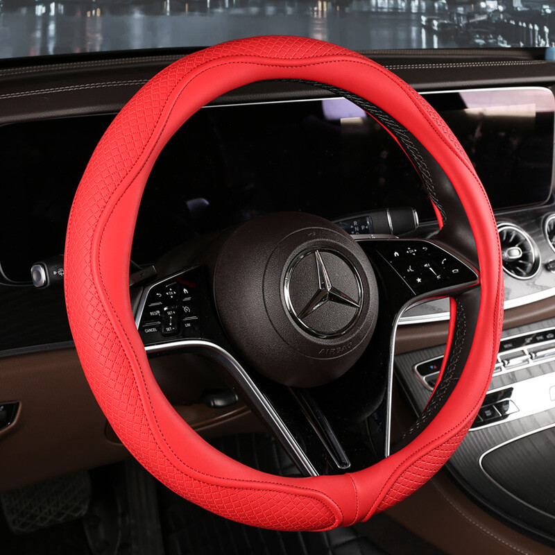 Motopets Husa de protectie pentru volan din piele anti-alunecare pentru masina Husa de protectie universala pentru volan de masina Stil moda 38cm Tip OD