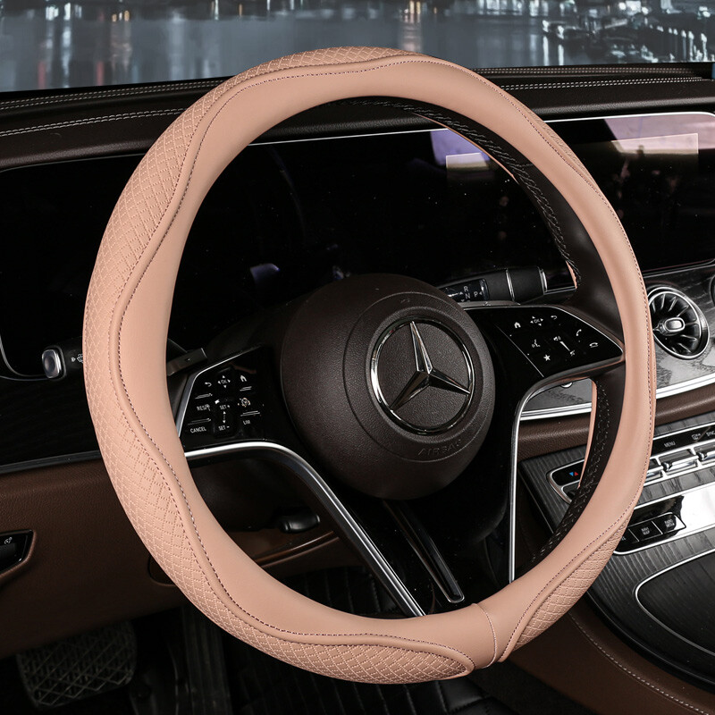 Motopets Husa de protectie pentru volan din piele anti-alunecare pentru masina Husa de protectie universala pentru volan de masina Stil moda 38cm Tip OD