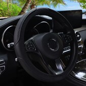 Dirbtinės odos trimatis reljefinis automobilis be vidinio žiedo vairo dangtelio 14,5–15 colių automobilių dalių