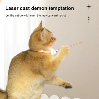 Laser Cat Laser Teasing Collar Cat Electric USB Charging Kitten Automatic Cat Toy Smart Laser Teasing Cat Interactive Toy