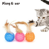 6 bucăți Jucării pentru animale de companie Minge cu pene Bomboană Culoare Pane Pisicuță Joacă Pisica Minge Jucărie