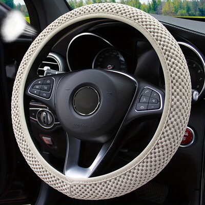 Trimatis tinklinis, kvėpuojantis, prakaitą sugeriantis, patogus automobilio vairo dangtelis be vidinio žiedo, skirtas 38 mm automobilių dalims