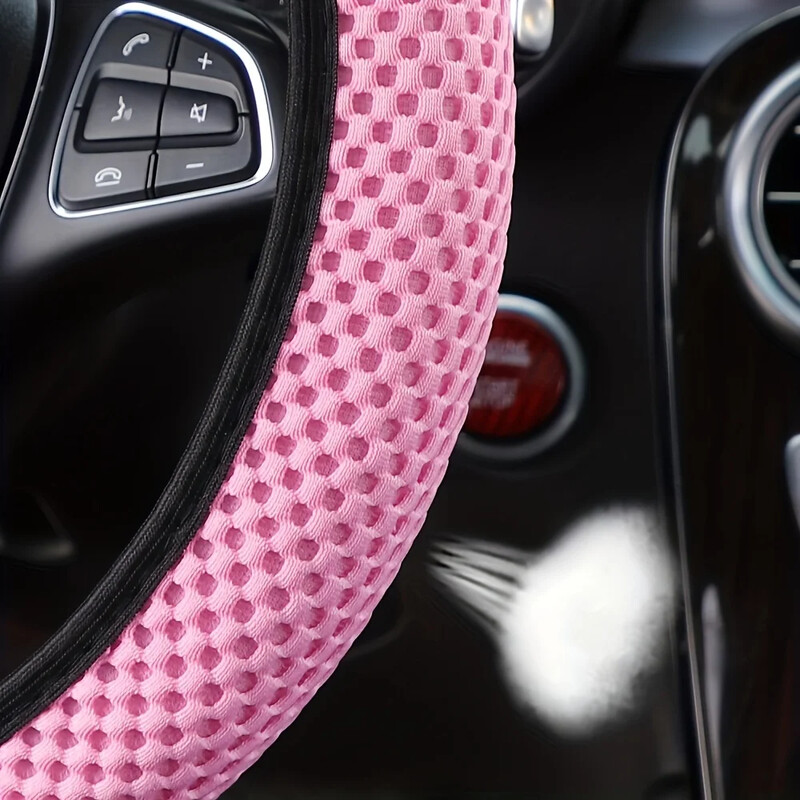 Trimatis tinklinis, kvėpuojantis, prakaitą sugeriantis, patogus automobilio vairo dangtelis be vidinio žiedo, skirtas 38 mm automobilių dalims
