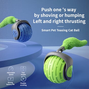 Нови интерактивни играчки за котки Ball Auto Electric Rolling Ball Toys for Cat Kitty Pet Smart Automatic Teaser USB Rechargeable Cat Toy