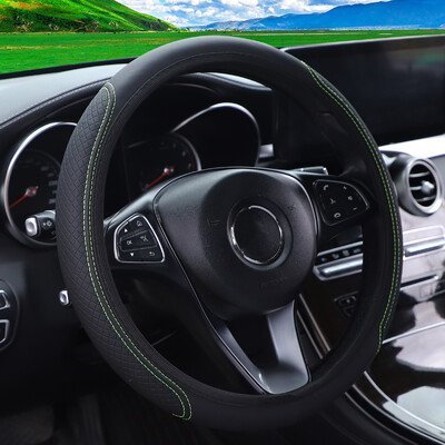 Mașină tridimensională în relief din piele PU fără husă pentru volan cu inel interior pentru 14,5-15 inci de consumabile auto