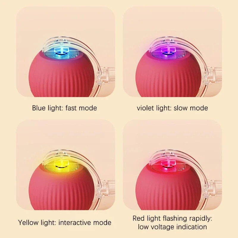 Automatiškai besisukantis netikras uodegos rutulys Interaktyvūs kačių žaislai Įkraunami interaktyvūs žaislai su gyvūnais Katėms skirti kačių žaidimų priedai