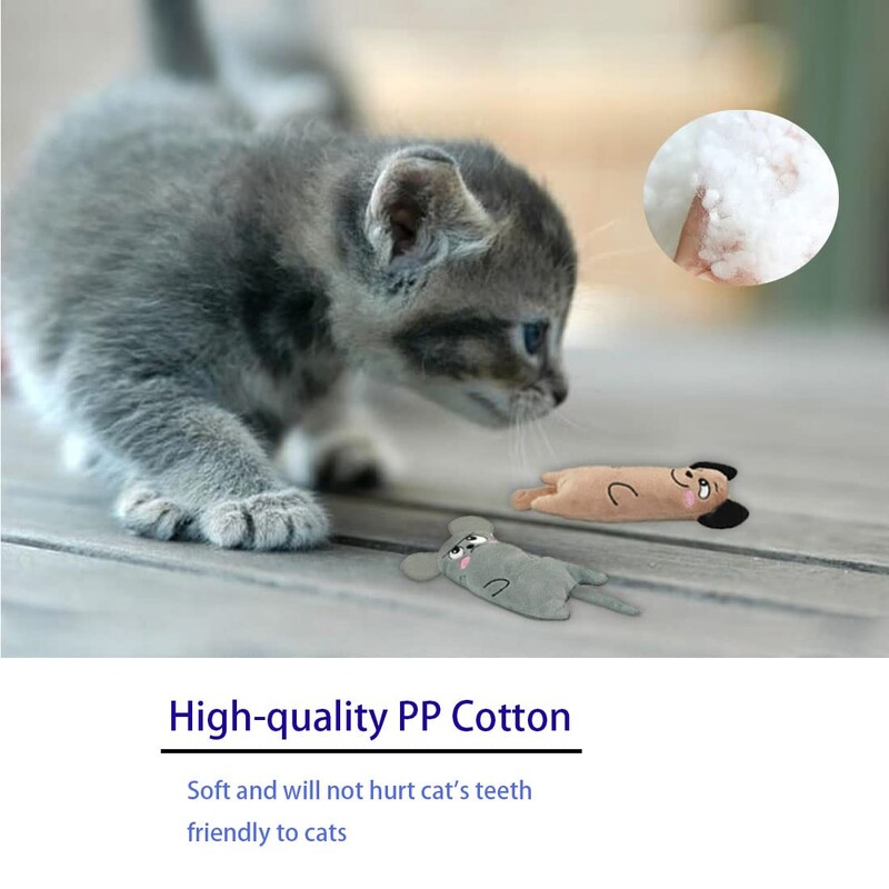 Juokingas interaktyvus pliušinis žaislas katėms, mini dantų šlifavimas, katžolės žaislai, kačiuko kramtymas, girgždantis žaislas, naminių gyvūnėlių priedai
