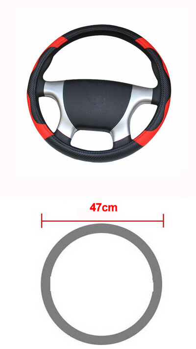 Kravas automašīnu autobusu automašīnu stūres rata pārsega diametrs 36 38 40 42 45 47 50 CM 7 izmēri, ko izvēlēties oglekļa šķiedras melns sarkans dinamisks
