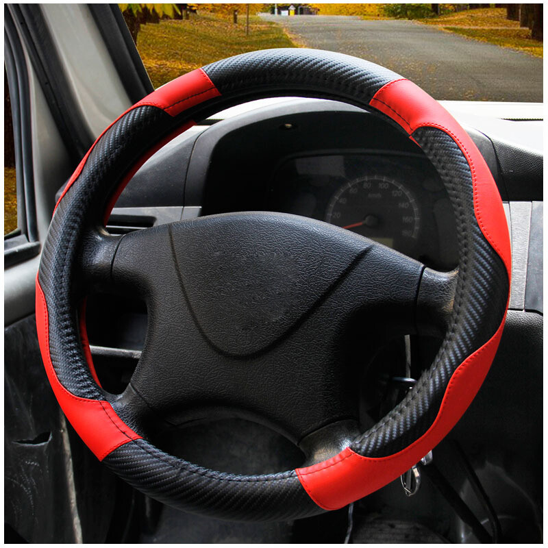 Kravas automašīnu autobusu automašīnu stūres rata pārsega diametrs 36 38 40 42 45 47 50 CM 7 izmēri, ko izvēlēties oglekļa šķiedras melns sarkans dinamisks