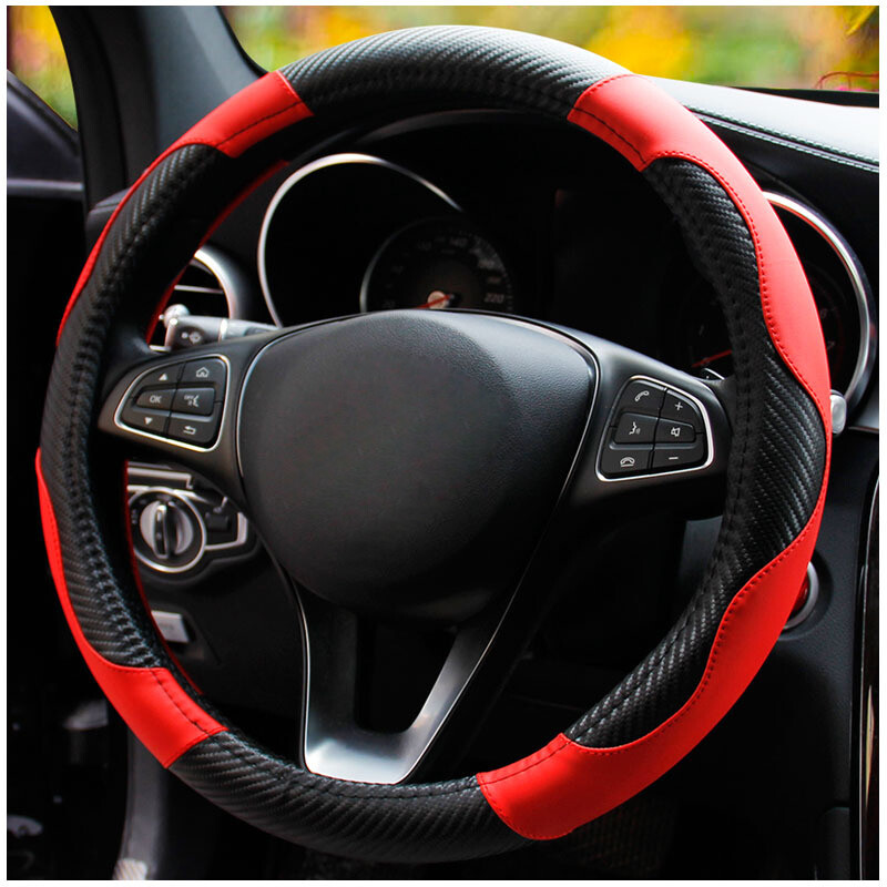 Kravas automašīnu autobusu automašīnu stūres rata pārsega diametrs 36 38 40 42 45 47 50 CM 7 izmēri, ko izvēlēties oglekļa šķiedras melns sarkans dinamisks