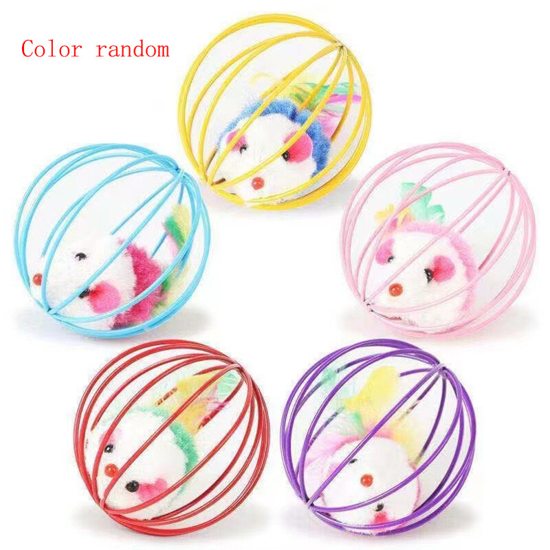 Cușcă șobolan pisică fericită jucărie de pluș simulare de culoare șoarece distracție minge pisică distracție pisică distracție distracție pentru animale de companie