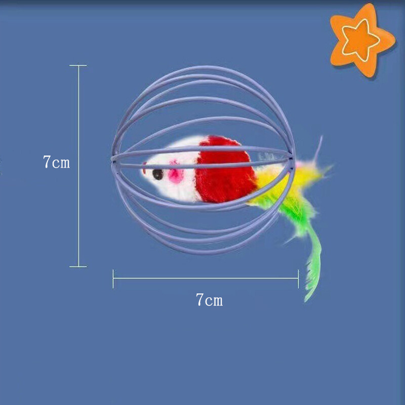 Cușcă șobolan pisică fericită jucărie de pluș simulare de culoare șoarece distracție minge pisică distracție pisică distracție distracție pentru animale de companie