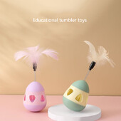 Jucării fierbinți pentru pisici Tumbler Bebeluş pisică pentru gâdilatură stick consumabile Jucărie automată cu pene de pisică pentru gâdilatură Pisicuţă auto salut jucărie pentru animale de companie