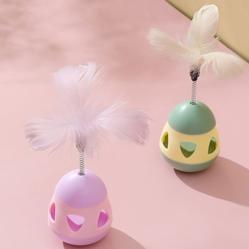 Jucării fierbinți pentru pisici Tumbler Bebeluş pisică pentru gâdilatură stick consumabile Jucărie automată cu pene de pisică pentru gâdilatură Pisicuţă auto salut jucărie pentru animale de companie