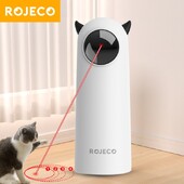 ROJECO Jucării automate pentru pisici Interactive Smart Teasing Pet LED Laser pentru interior Accesorii jucării pentru pisici Jucărie electronică portabilă pentru pisici pentru câine