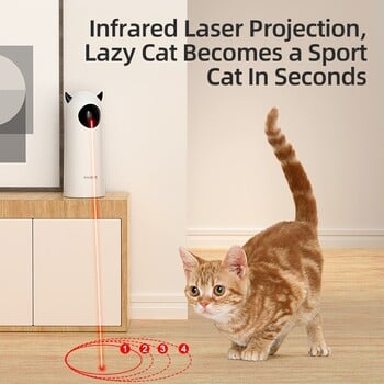 ROJECO Automatic Cat Toys Interactive Smart Teasing Pet LED Laser Indoor Cat Toy Аксесоари Ръчна електронна котешка играчка за куче