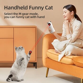 ROJECO Automatic Cat Toys Interactive Smart Teasing Pet LED Laser Indoor Cat Toy Аксесоари Ръчна електронна котешка играчка за куче