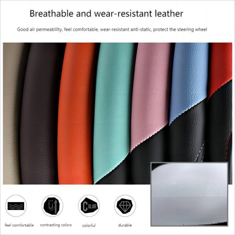 Naujas PU odos sujungimo odinis neslystantis „Four Seasons“ universalus vairo dangtelis