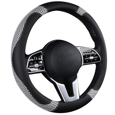 Motocovers Husa de protectie pentru volan din piele antiderapante pentru masina Husa universala pentru volan de masina Stil Fashion 38cm 02