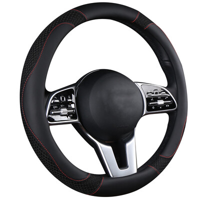 Motocovers Husa de protectie pentru volan din piele antiderapante pentru masina Husa universala pentru volan de masina Stil Fashion 38cm 02