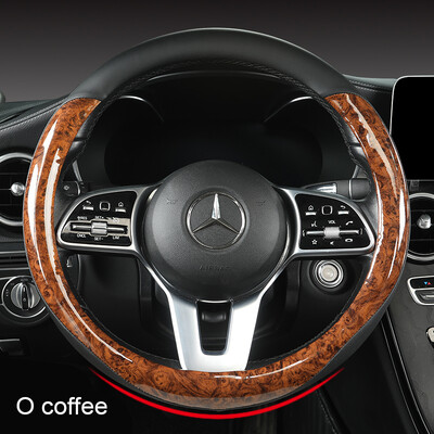 Motocovers Auto pretslīdes ādas stūres pārsegs Universāls auto stūres rata aizsargapvalks Fashion Style 38cm Tips OD