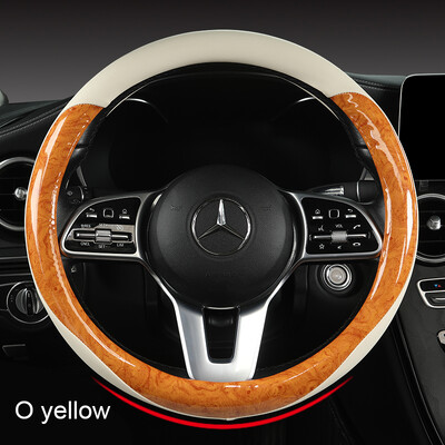 Motocovers Auto pretslīdes ādas stūres pārsegs Universāls auto stūres rata aizsargapvalks Fashion Style 38cm Tips OD