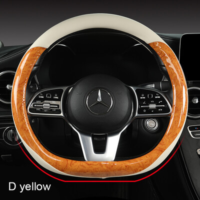 Motocovers Auto pretslīdes ādas stūres pārsegs Universāls auto stūres rata aizsargapvalks Fashion Style 38cm Tips OD