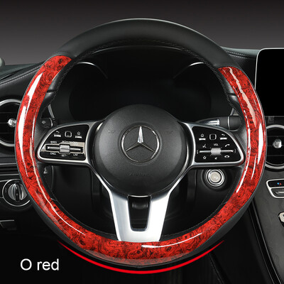 Motocovers Auto pretslīdes ādas stūres pārsegs Universāls auto stūres rata aizsargapvalks Fashion Style 38cm Tips OD