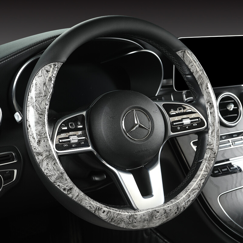 Motocovers Auto pretslīdes ādas stūres pārsegs Universāls auto stūres rata aizsargapvalks Fashion Style 38cm Tips OD