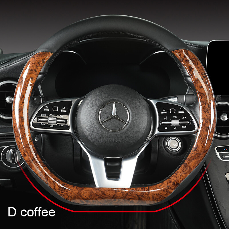Motocovers Auto pretslīdes ādas stūres pārsegs Universāls auto stūres rata aizsargapvalks Fashion Style 38cm Tips OD