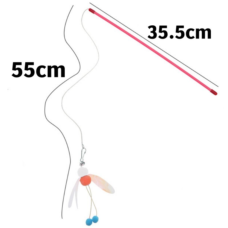 Jucărie pentru pisici Baston pentru pisici Jucării pentru pisici Interactive rezistente la mușcături Jucării pentru pisici Jucării cu fluturi pentru pisici care tachinează Basturi pentru animale de companie Produse pentru animale de companie