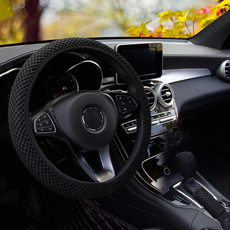 38 cm Four Seasons Husa Volan Auto Elastic Rotund/Forma D Husa Universal Volan Antiderapant Accesorii Auto Auto