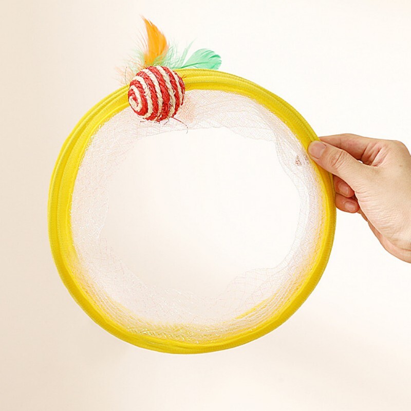 Kačių žaislai Kačių tunelis „Self Hi Mouse“ plunksnų žaislai katėms erzinti sulankstomas kačių tunelis Žaislas, atsparus įkandimams kačiuko žaislas naminiams gyvūnėliams