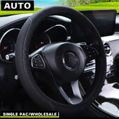 37/38 cm Automobilių universalus vairo dangtis Neslystantis automobilio vairo dangtis Neslystantis reljefinis PU odinis automobilių priedas
