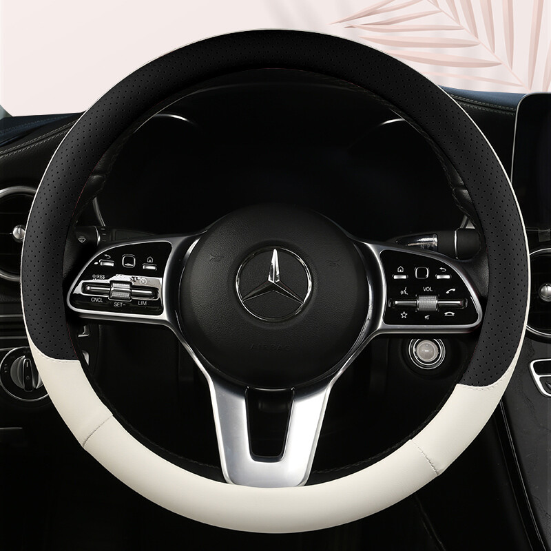 Motopets Automobilių neslystantis odinis vairo dangtelis Universalus automobilio vairas apsauginis dangtelis Fashion Style 38cm Tipas OD