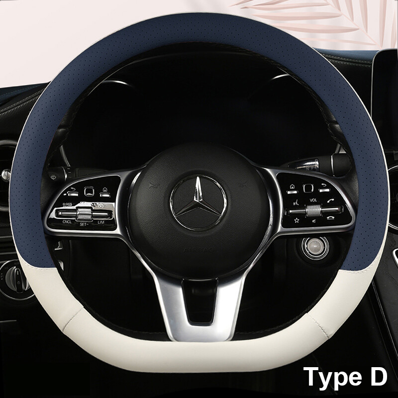 Motopets Automobilių neslystantis odinis vairo dangtelis Universalus automobilio vairas apsauginis dangtelis Fashion Style 38cm Tipas OD