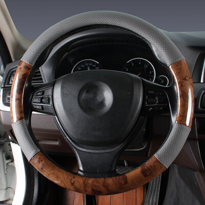 Motocovers automašīnu pretslīdes koka graudains stūres pārsegs automašīnas stūres rata aizsargājošs moderns kvalitatīvs pārsegs 38cm