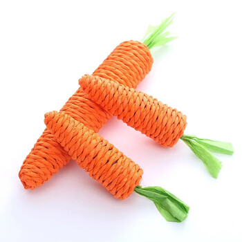 Cat Toy Carrot Sound Προϊόντα κατοικίδιων ζώων Ανθεκτικό στο δάγκωμα Χαρτί με σχοινί ξύστρα καθαρά δόντια Διαδραστικό Play Carrot Chew Toy για γάτες