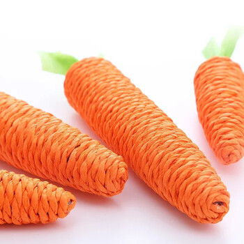 Cat Toy Carrot Sound Προϊόντα κατοικίδιων ζώων Ανθεκτικό στο δάγκωμα Χαρτί με σχοινί ξύστρα καθαρά δόντια Διαδραστικό Play Carrot Chew Toy για γάτες