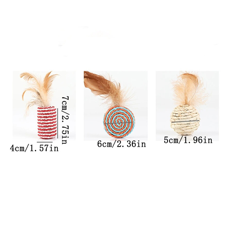 Set Cat Fun Stick Jucării pentru pisici Set 7 piese Cat Fun Stick Jucării noi pentru pisici