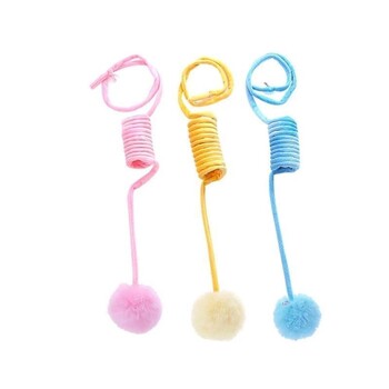 Pet Toy Funny Interactive Cat Stick Spring Rope Ball Λούτρινο παιχνίδι Εκπαίδευση για γάτες Προμήθειες аксесуари для котів