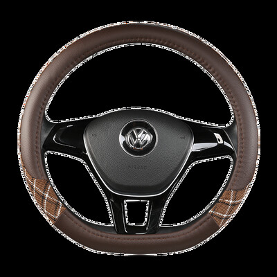 Husă pentru volan din piele anti-alunecare pentru mașină Husă de protecție universală pentru volan pentru mașină Stil la modă 38 cm Tip OD roșu