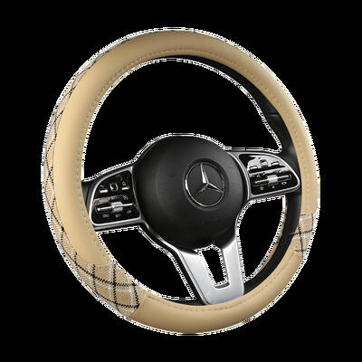 Husă pentru volan din piele anti-alunecare pentru mașină Husă de protecție universală pentru volan pentru mașină Stil la modă 38 cm Tip OD roșu