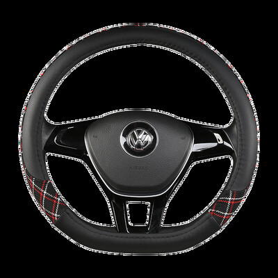 Husă pentru volan din piele anti-alunecare pentru mașină Husă de protecție universală pentru volan pentru mașină Stil la modă 38 cm Tip OD roșu