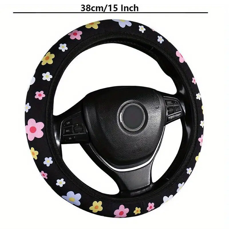 Gėlėtas neslystantis vairo gaubtas – kvėpuojantis, storas ir universalus, patogus visą sezoną, lengvas montavimas