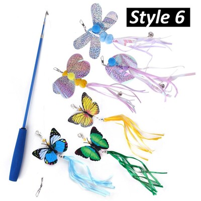 8 štýlov interaktívnych hračiek z mačacích pierok, rôzne náplne s zvončekom pre mačky, interaktívny chytač, zábavné cvičenie pre mačiatka